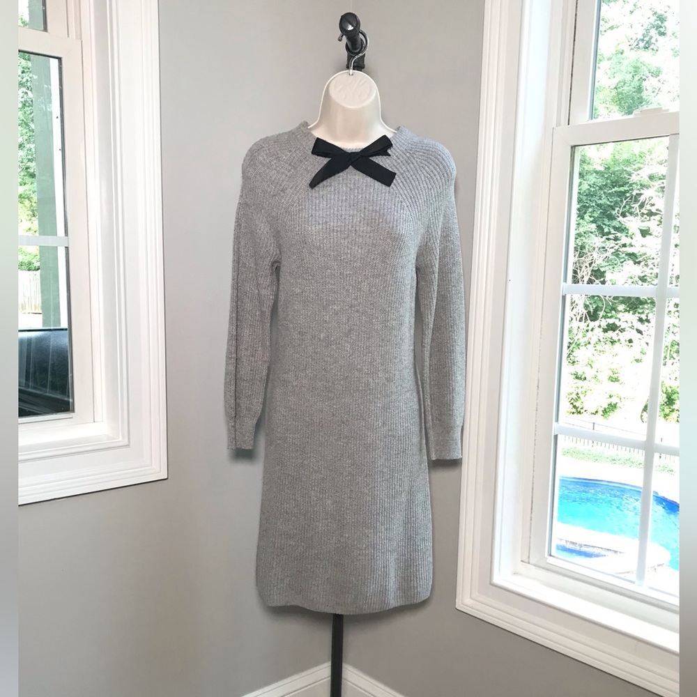 J Crew Mercantile Wool Blend Gray Sweater Dress XS